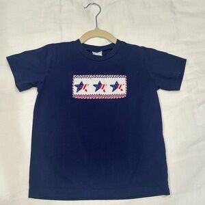Smocked Stars Navy Kids Shirt